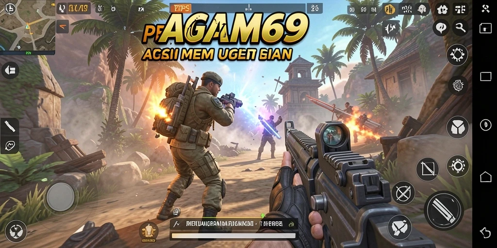 Tampilan aksi mendebarkan dalam gameplay AGAM69