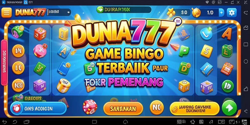 Tampilan menarik dari game Bingo DUNIA777 dengan gameplay seru.