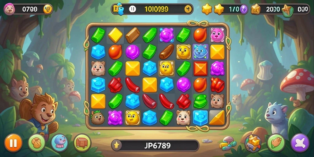 Screenshot gameplay JP6789 yang menampilkan kombinasi item yang menakjubkan.