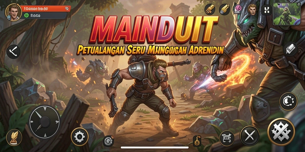 Gameplay MAINDUIT yang mendebarkan dalam petualangan seru.