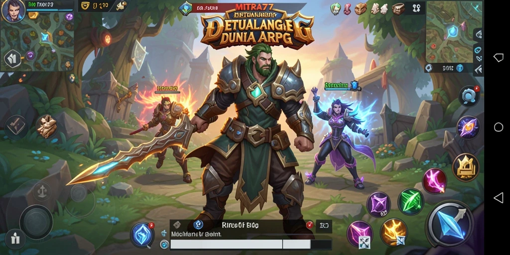 Screenshot gameplay menampilkan karakter dalam aksi di dunia fantasi.