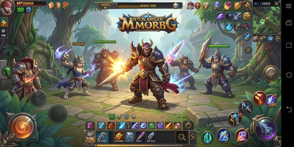 Tangkapan layar MPO666 menampilkan aksi pertarungan seru dalam dunia MMORPG.