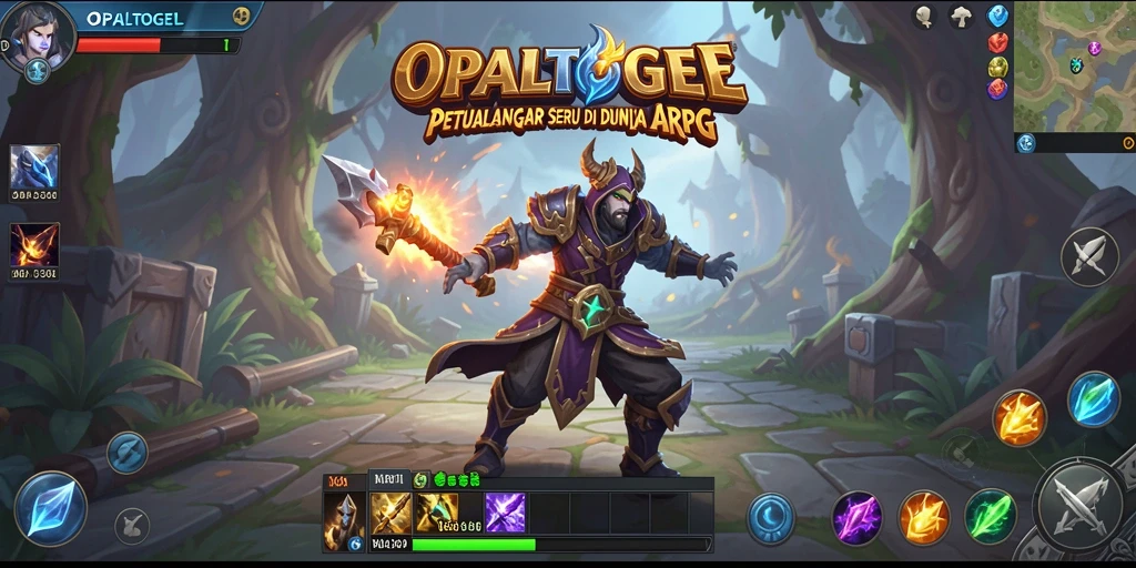 Tangkapan layar utama OPALTOGEL menampilkan aksi gameplay ARPG yang mendebarkan.