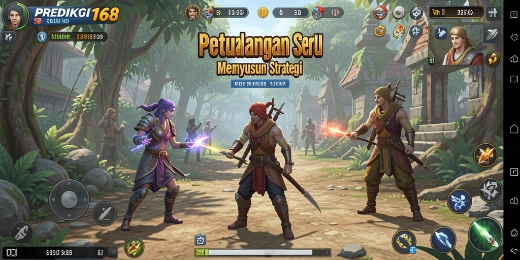 Tangkapan layar gameplay PREDIKSI168 menampilkan aksi petualangan yang seru dan mendebarkan.