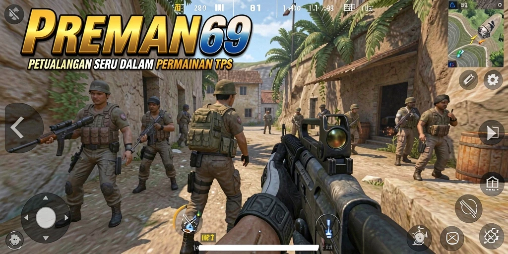 Tampilan gameplay mendebarkan dari PREMAN69 yang penuh aksi.