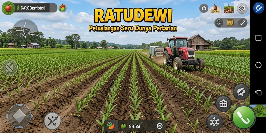 Tampilan menarik dari gameplay pertanian RATUDEWI.