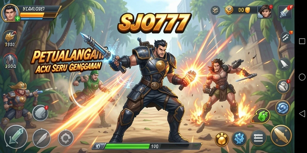 Tampilan dinamis dan penuh aksi dari gameplay SJO777.
