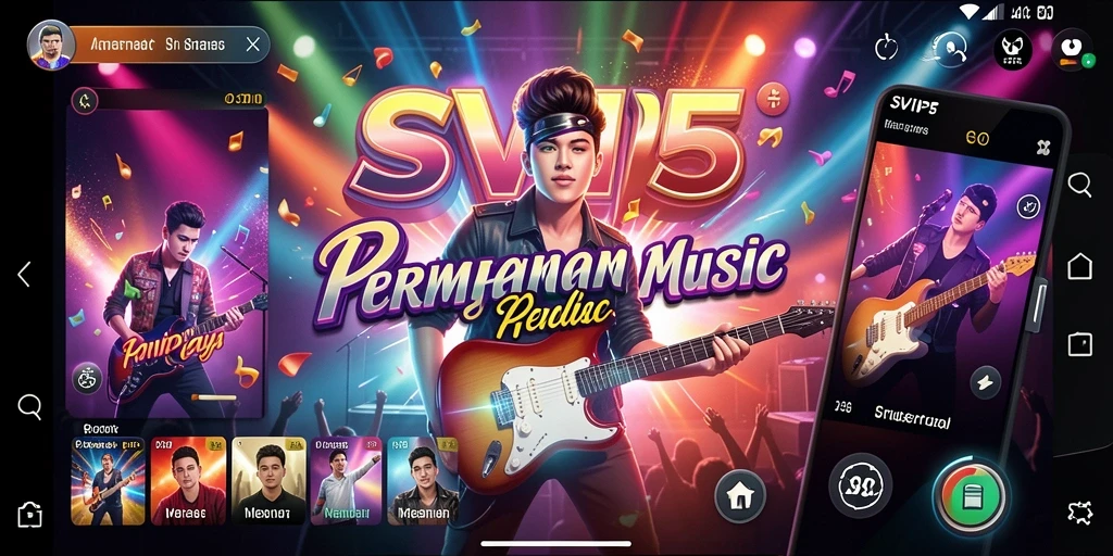 Screenshot gameplay SVIP5 menampilkan aksi bermain musik yang seru.