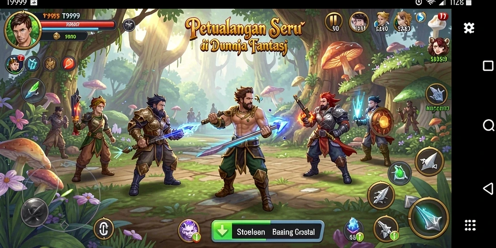 Screenshot T9999 yang menunjukkan aksi petualangan mengesankan.